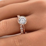 Load image into Gallery viewer, 2.00ct Bezel Engagement Ring Set