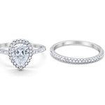 Load image into Gallery viewer, Pear Rose Quartz Engagement Ring