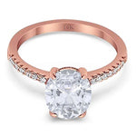 Load image into Gallery viewer, 2.50ct Oval Moissanite Engagement Ring