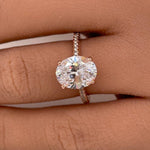Load image into Gallery viewer, 2.50ct Oval Moissanite Engagement Ring