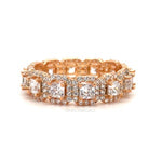 Load image into Gallery viewer, Princess Cut Halo Eternity Band