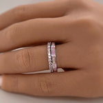 Load image into Gallery viewer, Pink Fire Opal Eternity Band
