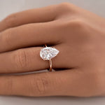 Load image into Gallery viewer, 3.00ct Pear Moissanite Engagement Ring