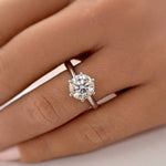 Load image into Gallery viewer, 2.00ct Round Moissanite Solitaire Ring
