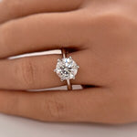 Load image into Gallery viewer, 1.00ct Round Moissanite Solitaire Ring