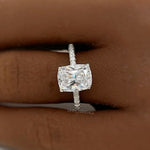 Load image into Gallery viewer, 2.50 Elongated Cushion Cut Moissanite Engagement Ring