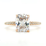 Load image into Gallery viewer, 2.50 Elongated Cushion Cut Moissanite Engagement Ring