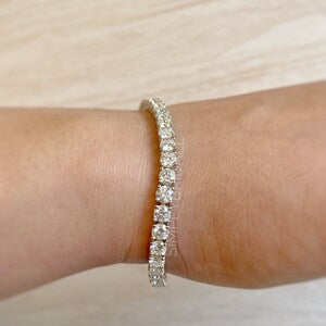 Genuine Moissanite Tennis Bracelet
