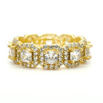 Load image into Gallery viewer, Princess Cut Halo Eternity Band