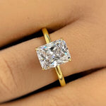 Load image into Gallery viewer, 2.50ct Radiant Cut Moissanite Engagement Ring