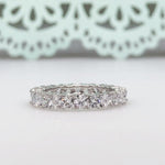 Load image into Gallery viewer, 4.50ct Heart Diamond Eternity Ring