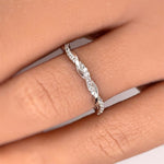 Load image into Gallery viewer, 14k Infinity Moissanite Band