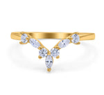 Load image into Gallery viewer, 14k Chevron Marquise Band