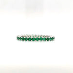 Load image into Gallery viewer, Green Emerald Eternity Band