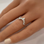 Load image into Gallery viewer, 14k Curved Opal Band, Fitted Opal Ring
