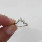 Load image into Gallery viewer, 14k Curved Opal Band, Fitted Opal Ring