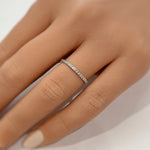Load image into Gallery viewer, Thin Micropave Eternity Band