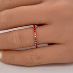 Load image into Gallery viewer, Garnet Eternity Band