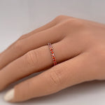 Load image into Gallery viewer, Garnet Eternity Band
