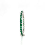 Load image into Gallery viewer, Green Emerald Eternity Band