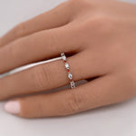 Load image into Gallery viewer, Thin Ruby Baguette Eternity Band