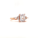 Load image into Gallery viewer, 1.75ct Emerald Cut Moissanite Engagement Ring
