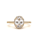 Load image into Gallery viewer, 1.25ct Oval Hidden Halo Engagement Ring