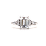 Load image into Gallery viewer, 1.75ct Emerald Cut Moissanite Engagement Ring