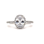 Load image into Gallery viewer, 1.25ct Oval Hidden Halo Engagement Ring