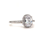 Load image into Gallery viewer, 1.25ct Oval Hidden Halo Engagement Ring