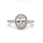 Load image into Gallery viewer, 1.00ct Oval Moissanite Engagement Ring