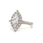 Load image into Gallery viewer, 1.50ct Marquise Halo Moissanite Engagement Ring