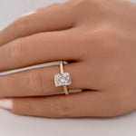 Load image into Gallery viewer, 1.50ct Radiant Moissanite Engagement Ring