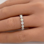 Load image into Gallery viewer, Opal Eternity Band, Opal Bezel Set Band