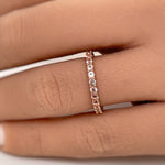 Load image into Gallery viewer, Morganite Rose Gold Eternity Band
