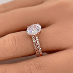 Load image into Gallery viewer, Morganite Rose Gold Eternity Band