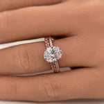 Load image into Gallery viewer, Morganite Rose Gold Eternity Band