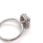 Load image into Gallery viewer, 1.75ct Moissanite Emerald Cut Halo Engagement Ring