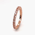 Load image into Gallery viewer, Morganite Rose Gold Eternity Band