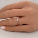 Load image into Gallery viewer, Morganite Rose Gold Eternity Band