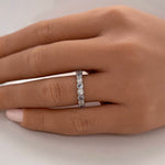 Load image into Gallery viewer, Aquamarine and Diamond Bezel Eternity Band