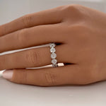 Load image into Gallery viewer, Diamond Cluster Eternity Band