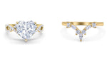 Load image into Gallery viewer, 3 Ring Set 3.00ct Heart Engagement Ring Set