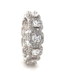 Load image into Gallery viewer, Princess Cut Halo Eternity Band