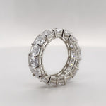 Load image into Gallery viewer, Large Emerald Diamond Eternity Band
