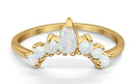 Load image into Gallery viewer, 14k Curved Opal Band, Fitted Opal Ring