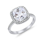 Load image into Gallery viewer, 5.00ct Moissanite Cushion Cut Engagement Ring