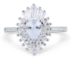 Load image into Gallery viewer, 14k Art Deco Cluster Engagement Ring