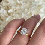 Load image into Gallery viewer, 2.50 Elongated Cushion Cut Moissanite Engagement Ring