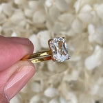Load image into Gallery viewer, 2.50 Elongated Cushion Cut Moissanite Engagement Ring
